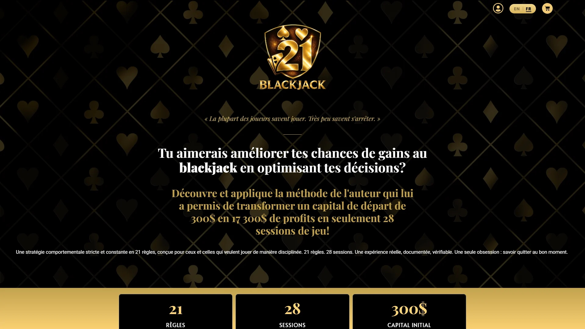 Page d’accueil du site bj21rules.com, conçu par Productions IDEO